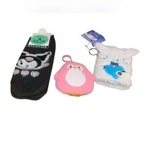 Sanrio Cinnamonroll fluffy notebook keychain with extras!